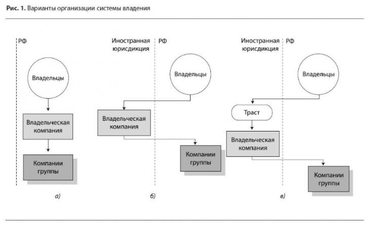 Варианты организации системы владения